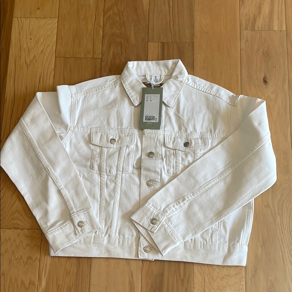 NWT White Denim Jacket H&M